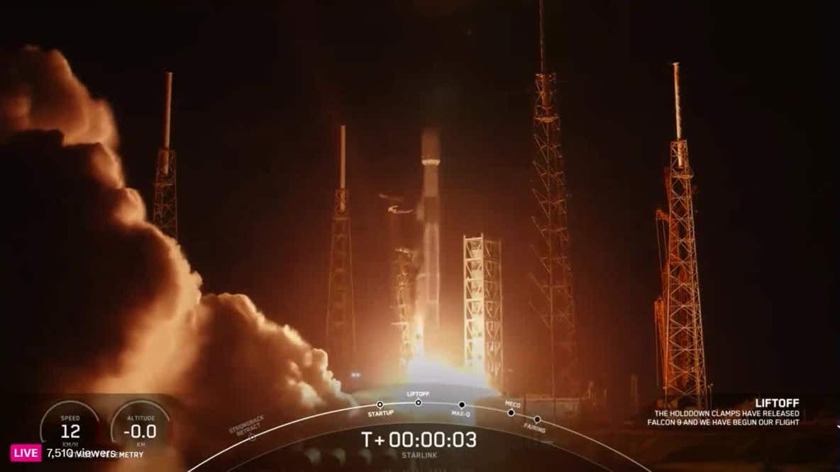 SpaceX sends Starlink satellites into orbit