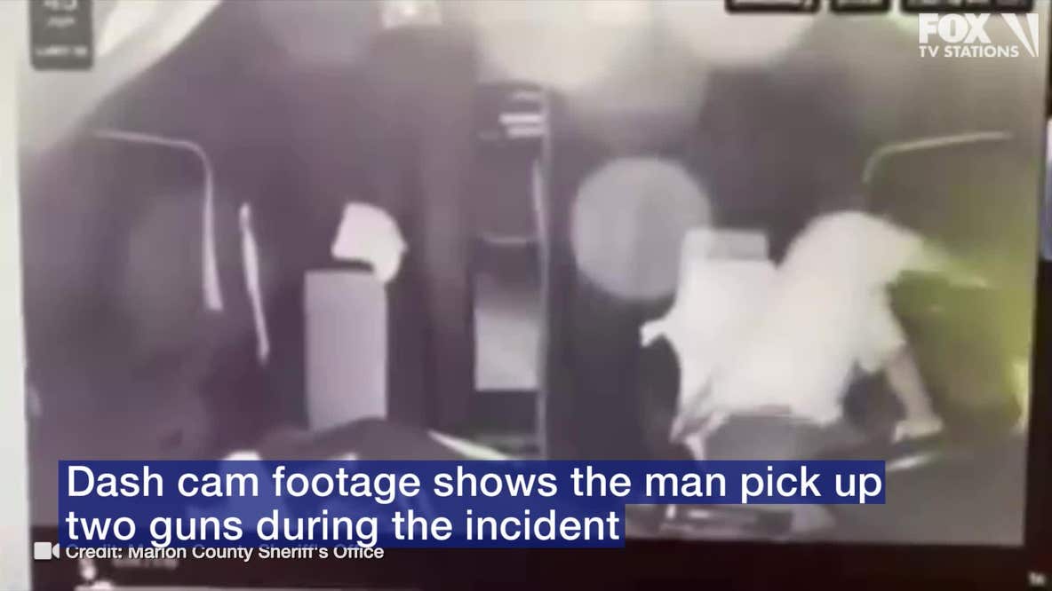 Dash cam captures Florida truck driver shootout