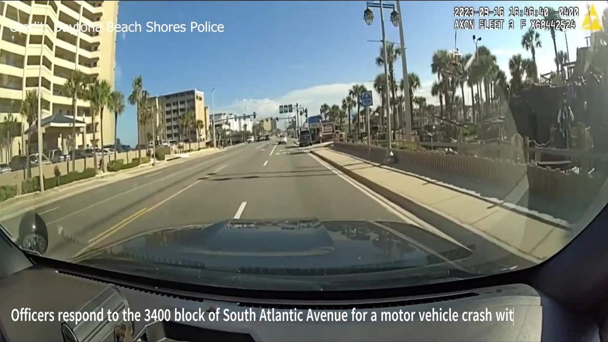 Officers pursue accused hit-and-run driver