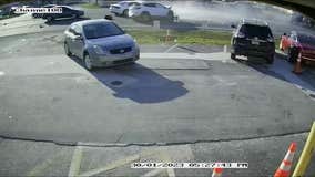 Video shows crash involving school bus