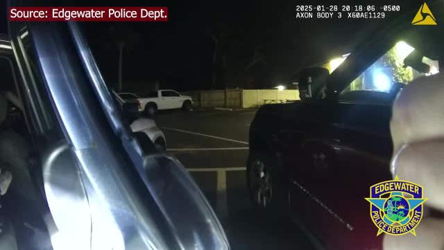 Body camera video shows Florida couple arrested after toddler found alone in car outside bar