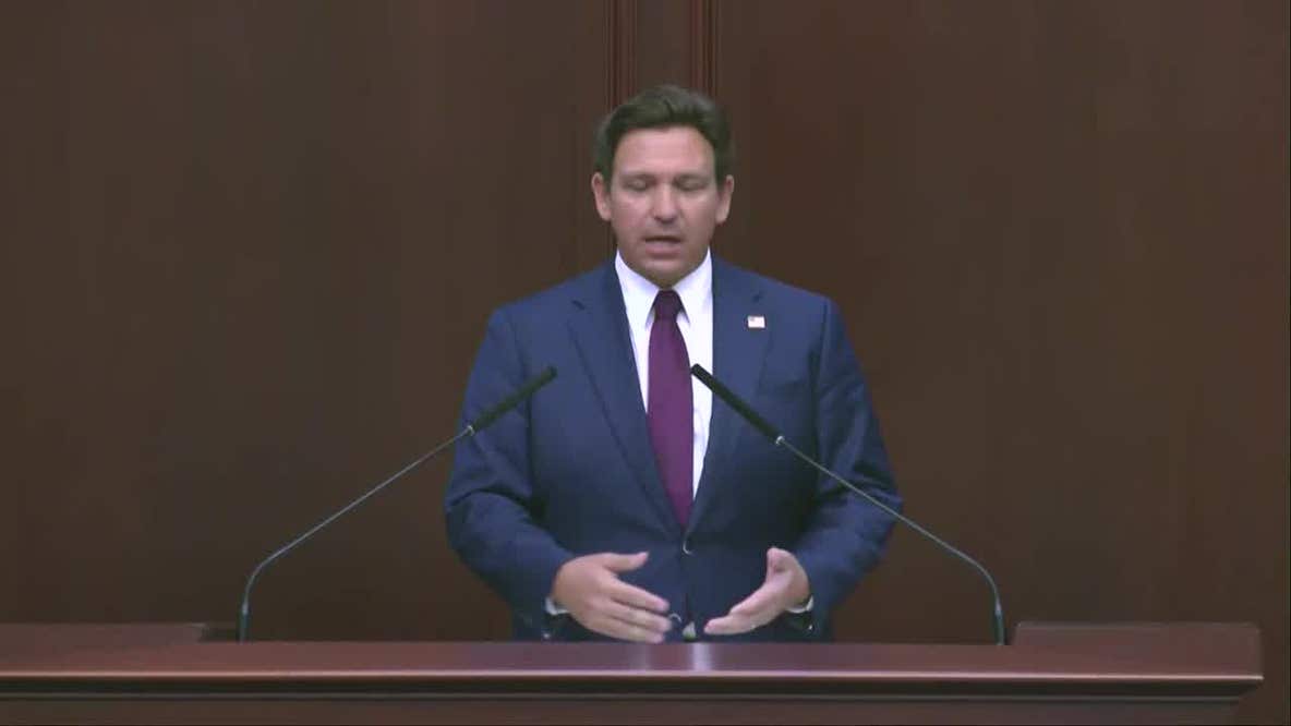 Florida Gov. DeSantis talks property taxes