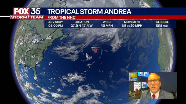 Tropical Storm Andrea: First storm of 2025 Atlantic hurricane season weakens to post-tropical cyclone