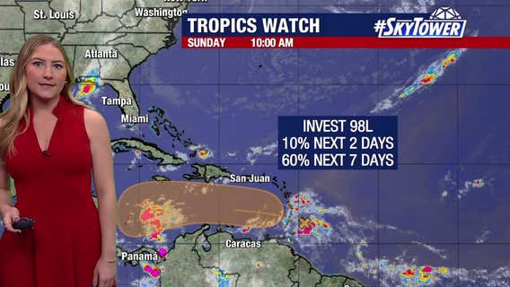 Latest tropical developments as we monitor Invest 98L