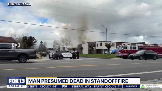 Man presumed dead in standoff fire in Auburn, WA