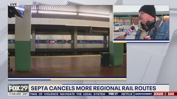 SEPTA regional rail route cuts continue on Tuesday
