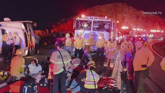 20 injured in bus rollover crash near Running Springs