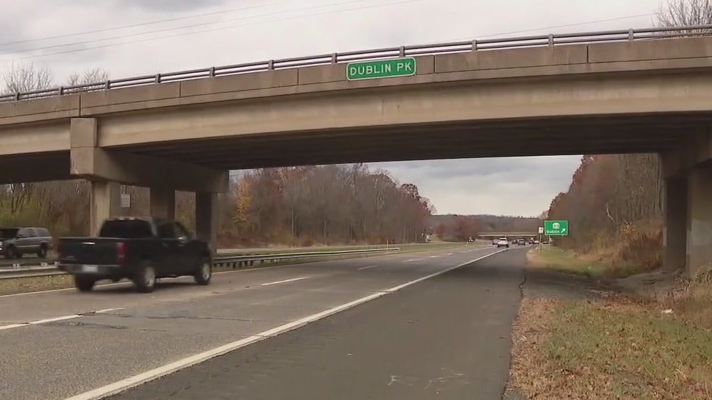 Concrete thrown onto car from Bucks Co. overpass
