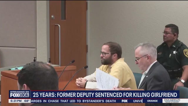 Former Marion County deputy sentenced to more than 25 years for killing girlfriend