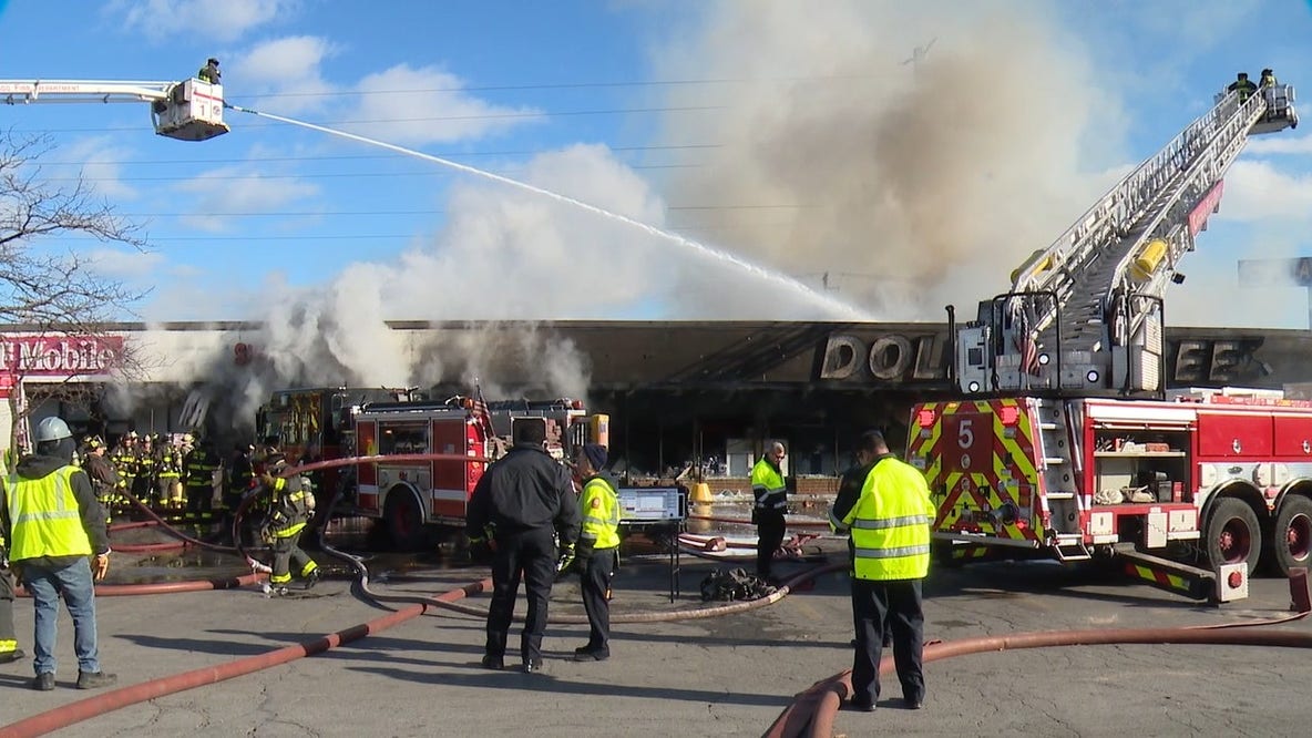 Fire at a Dollar Store