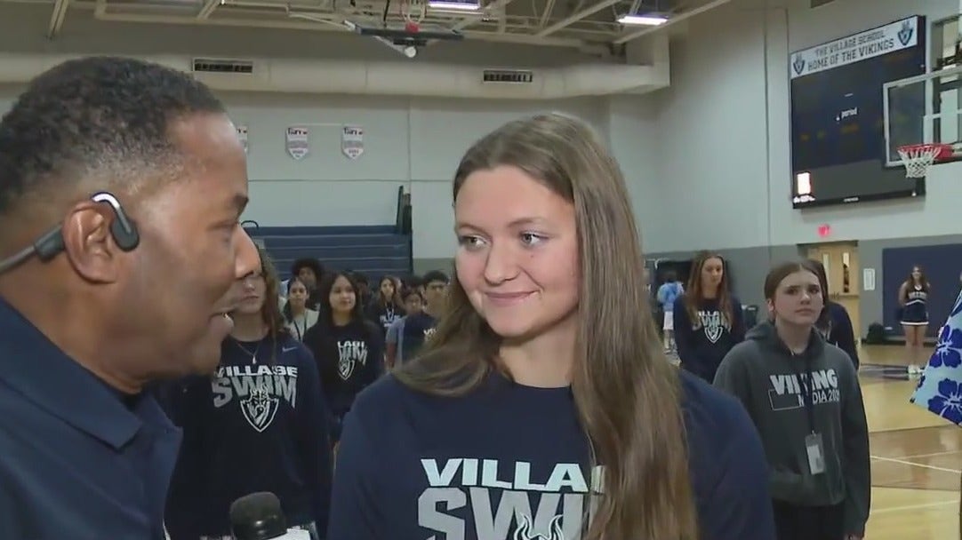 Village School swimmer Lauren Cochran 'Making the Grade'