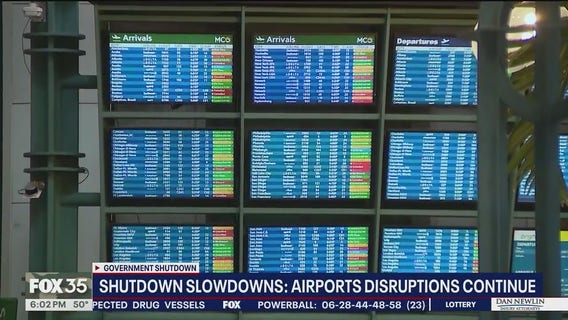 Flight disruptions continue at Orlando airport even as government shutdown nears end