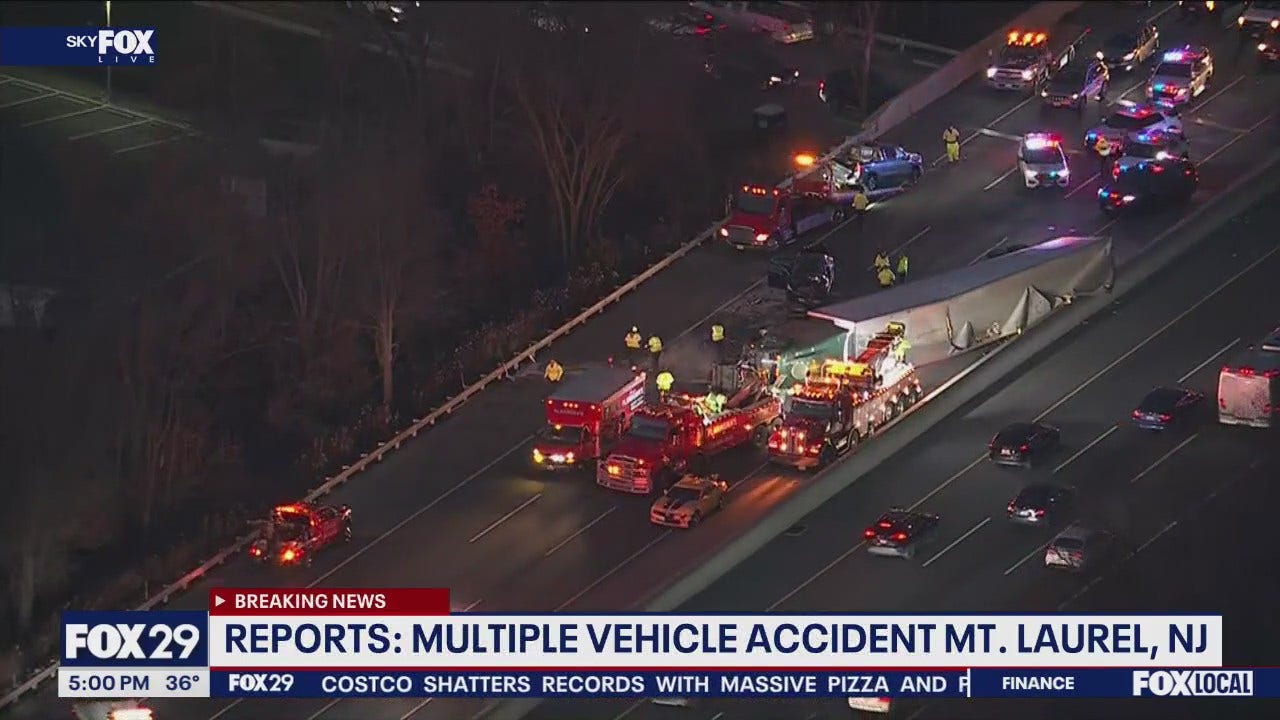 Multi-vehicle crash in Mount Laurel shuts NJ Turnpike lanes