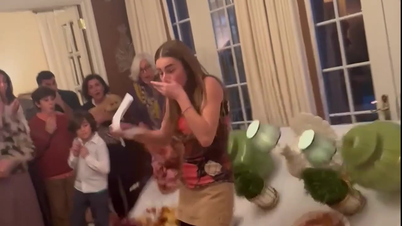 Watch: Table with massive Thanksgiving spread suddenly collapses