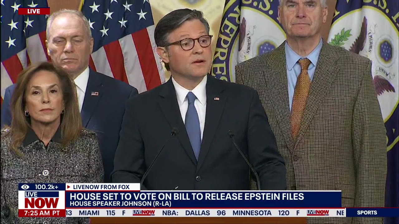 Speaker Johnson, House GOP on Epstein files vote
