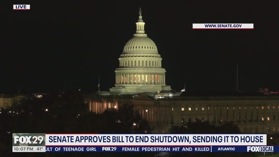 Senate approves bill to end shutdown, sending it to the House