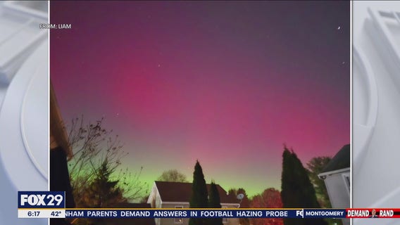 Northern lights visible in Philadelphia suburbs overnight Tuesday