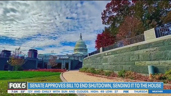 Senate passes legislation to end government shutdown, bill heads to the House