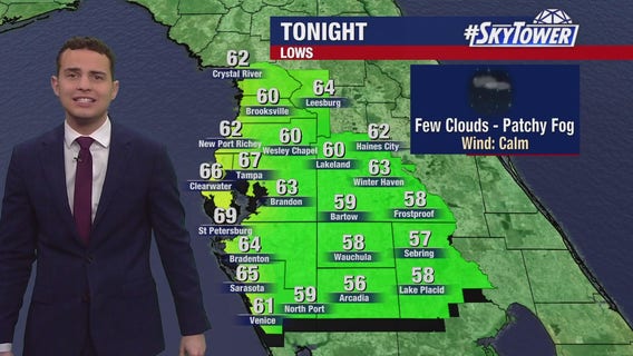 Tampa weather | Few cloudy and nice temps Saturday