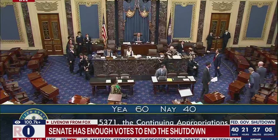 Senate passes legislation to end government shutdown, bill heads to the House