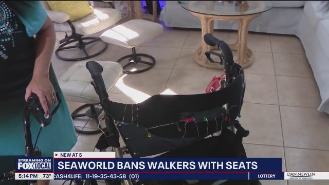 SeaWorld Orlando no longer allowing seated walkers in its theme park: 'Disappointing'