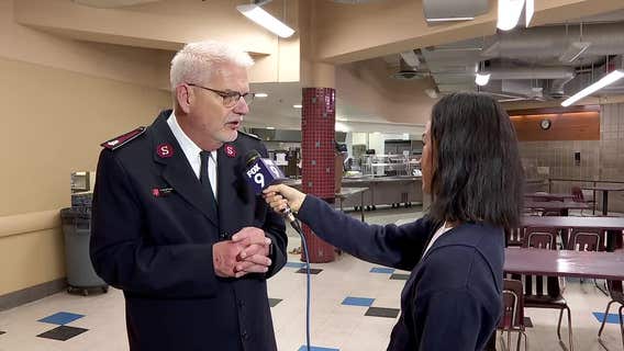 Salvation Army serving Thanksgiving meals