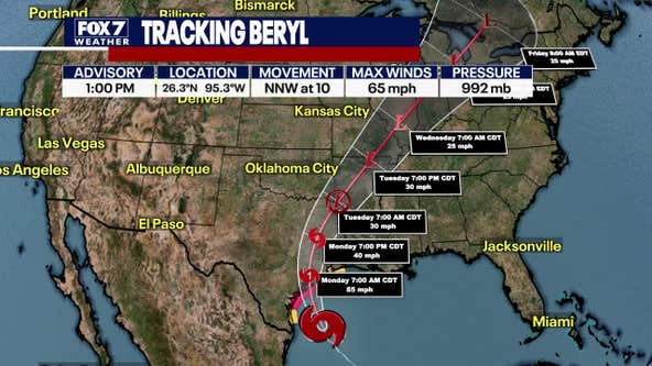 Tropical Storm Beryl update 7-7