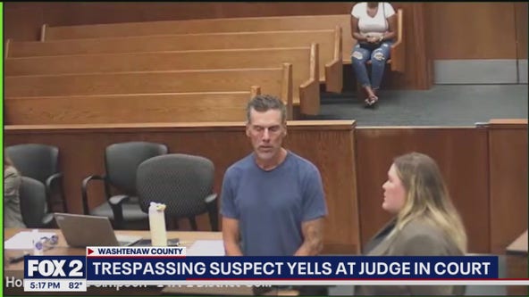 Trespassing suspect yells and swears at judge: "F*** you!"