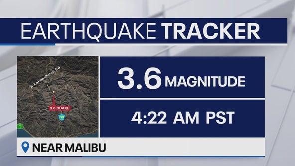 3.6 magnitude quake strikes in Malibu