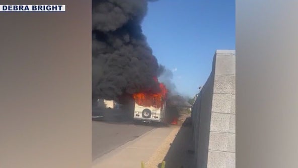 RV up in flames causes column of smoke in Phoenix