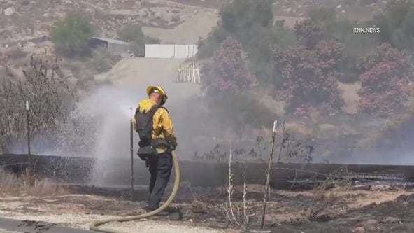 Crews containing Hill Fire in Riverside County