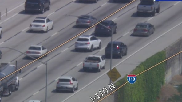 Morning pursuit continues near LAX on 110 Freeway