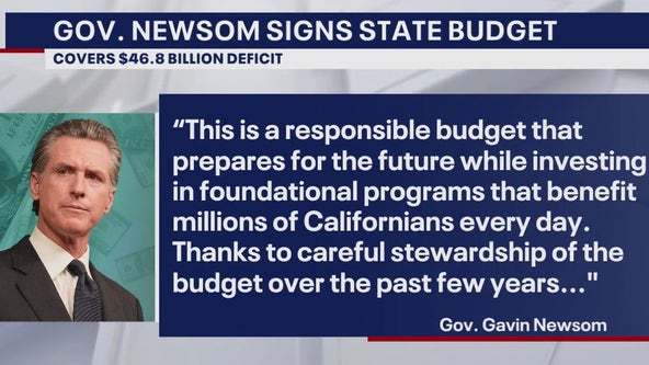 Gov. Gavin Newsom signs state budget