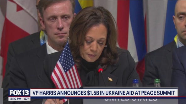VP Harris announces $1.5B in Ukraine aid at peace summit