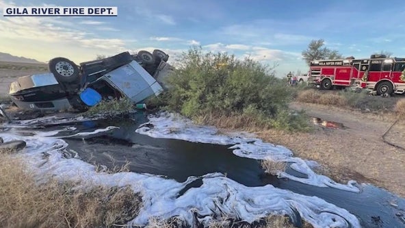 Semi spills hot tar during deadly Arizona crash