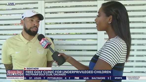 Free golf clinic for underprivileged children in Orlando