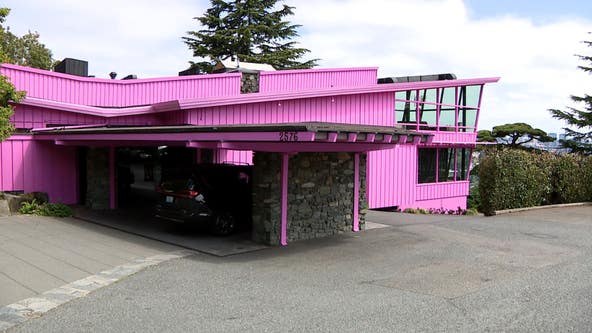 Canlis restaurant in Seattle painted pink for Barbie-themed weekend