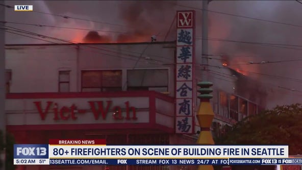 80+ firefighters on scene of building fire in Seattle
