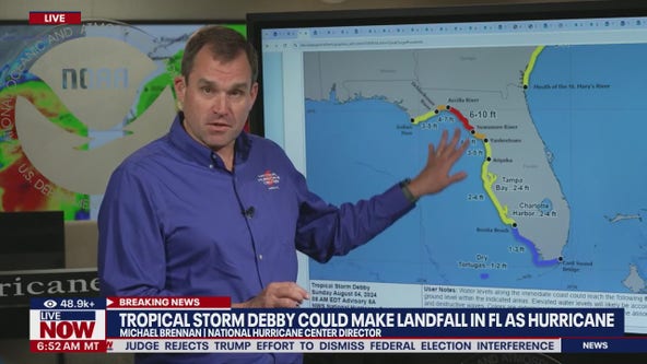 NHC: 'Tropical Storm Debby could hit as Hurricane'