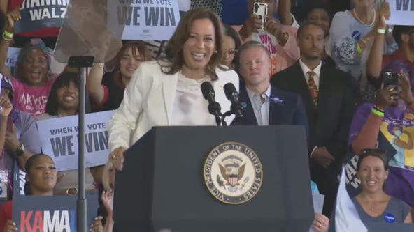 Kamala Harris, Tim Walz visit Detroit