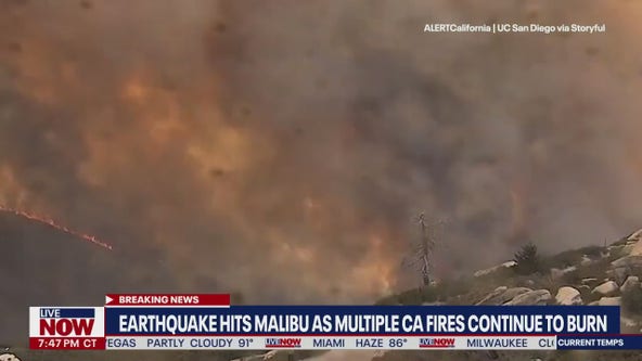 Earthquake hits Malibu as multiple fires burn in CA