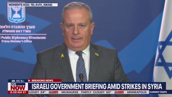 Israeli govt. briefing amid strikes in Syria