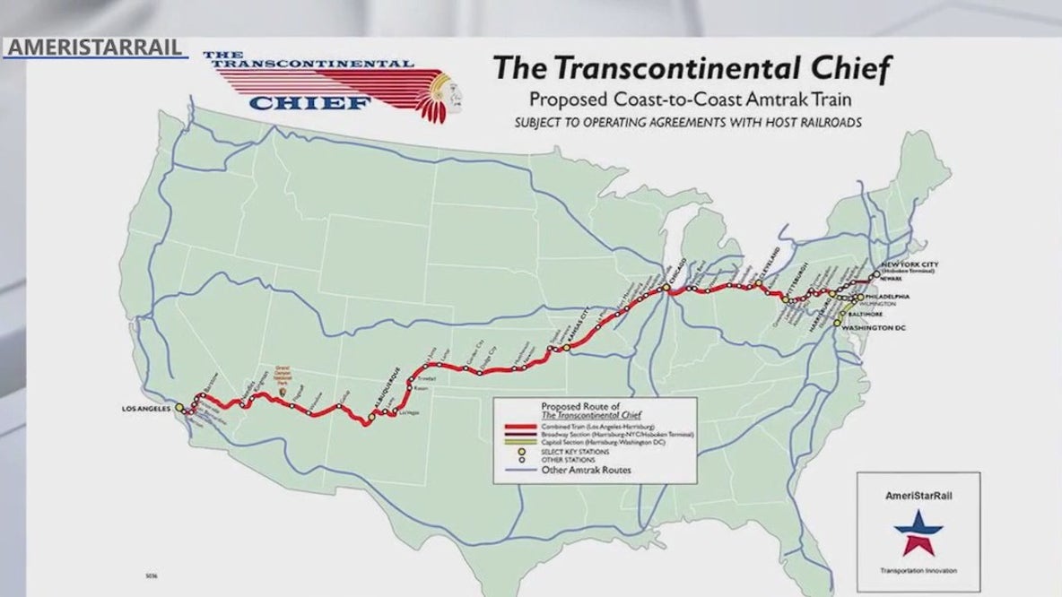 Train linking LA to NYC in 72 hours proposed
