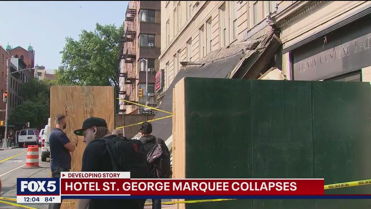 Hotel St. George marquee collapse closes Brooklyn subway stop