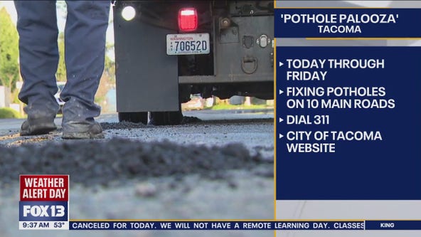 'Pothole Palooza' underway in Tacoma