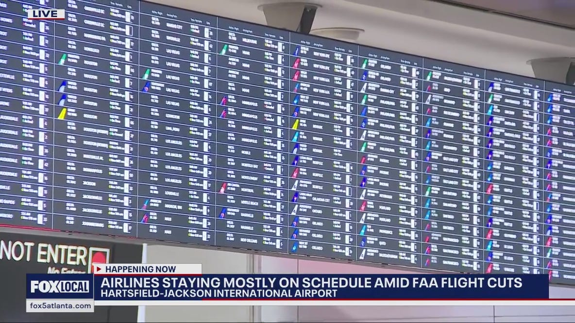 Airlines staying mostly on schedule amid FAA cuts