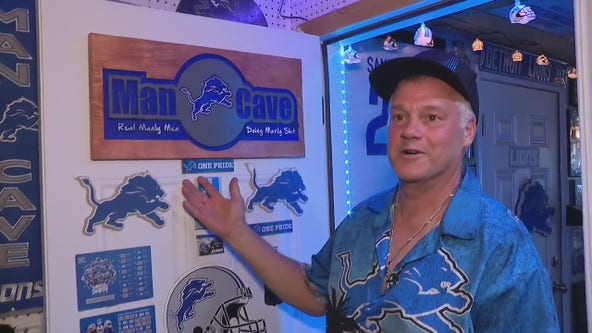 Superfan shows off his massive Detroit Lions collection