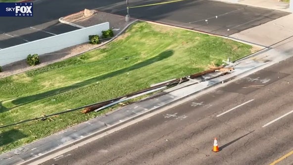 Suspected DUI driver crashes into Scottsdale power pole