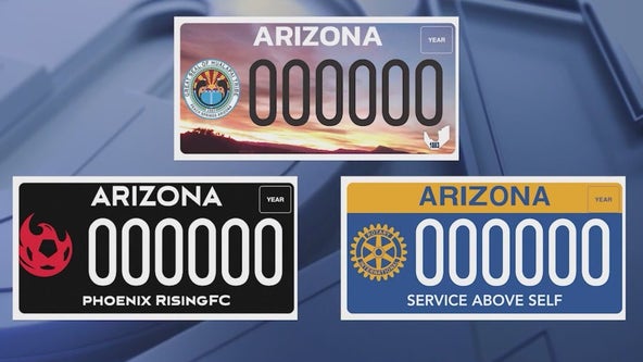 ADOT offering 3 new specialty plates to raise money