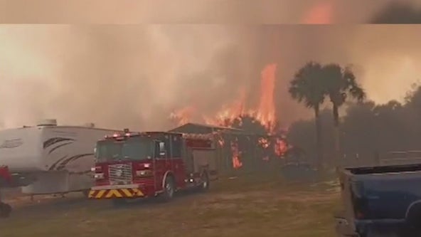 Cocoa brush fire prompts evacuations